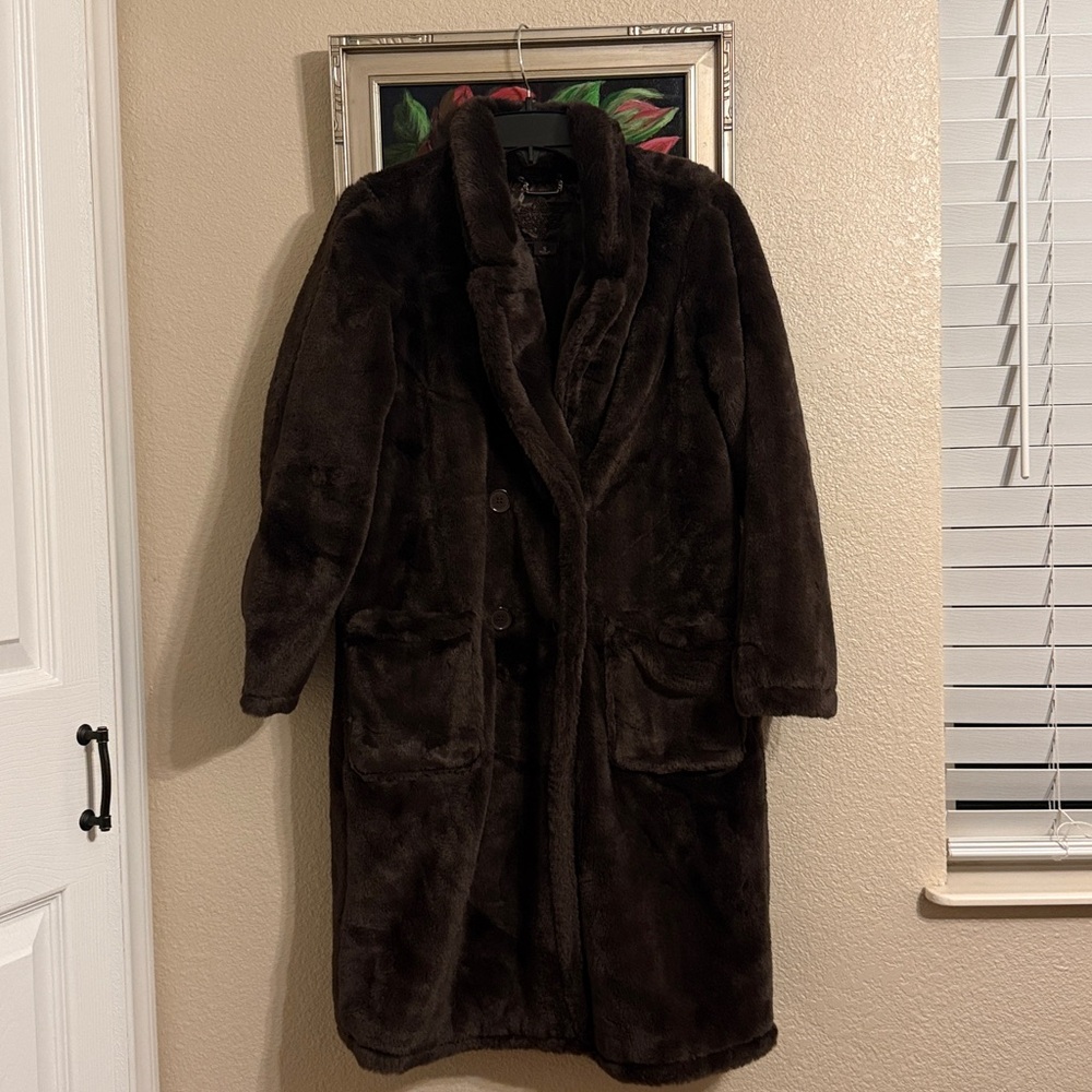 Jou Jou Brown Faux Fur coat in a size small